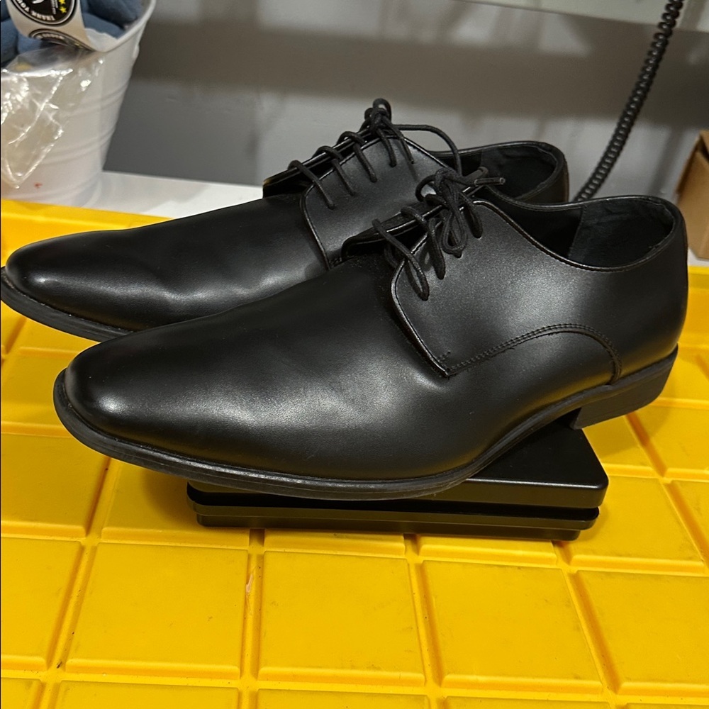 Seven/26 Black Matte Mens Dress Shoes A10184 Size 13R - Picture 6 of 9